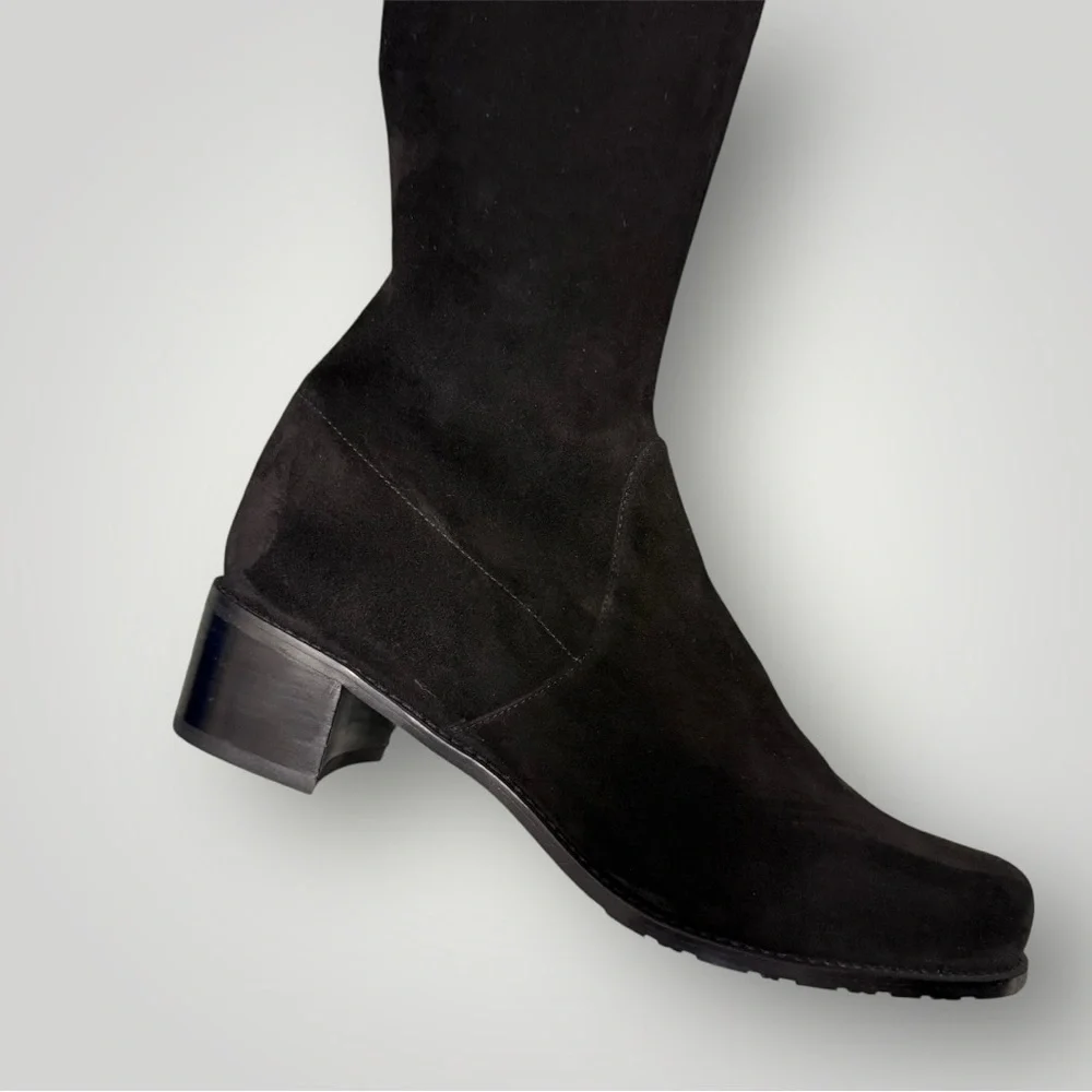 Stuart Weitzman Midland Suede Leather Over-The-Knee Heels Tall Boots‎ Sz 9.5